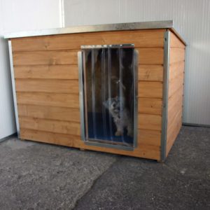 Foto Hundehütte Madera-XXL-Schrägdach Eingang lange Seite